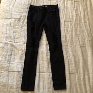 Express Black Ripped Jeans